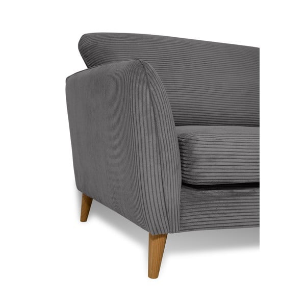 Tmavosivá menčestrová pohovka 170 cm Paris – Scandic-image-4