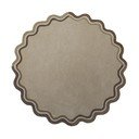 Ručne tkaný vlnený okrúhly koberec v prírodnej farbe ø 180 cm Leo Scallop – Flair Rugs