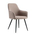 Sivé čalúnené jedálenské kreslá v súprave s podrúčkami 2 ks Harbo – House Nordic