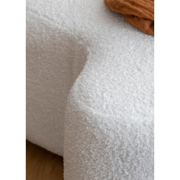 Biely taburet z textílie buklé Miuf – Miuform-image-4