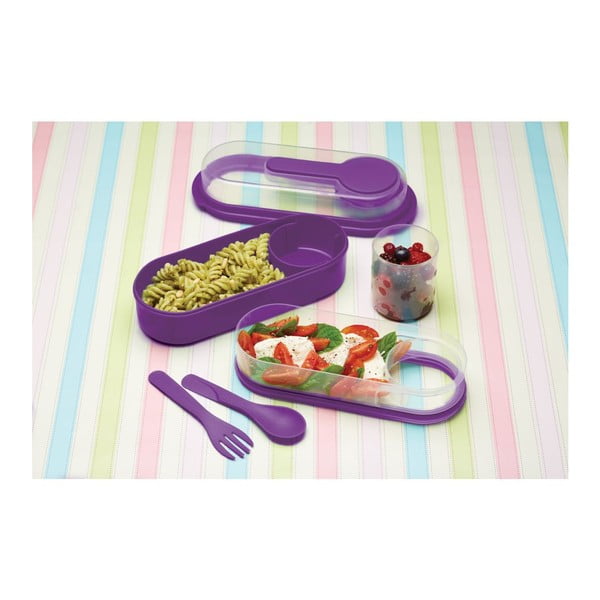 Fialový desiatový box Kitchen Craft Coolmovers Rectangular-image-3