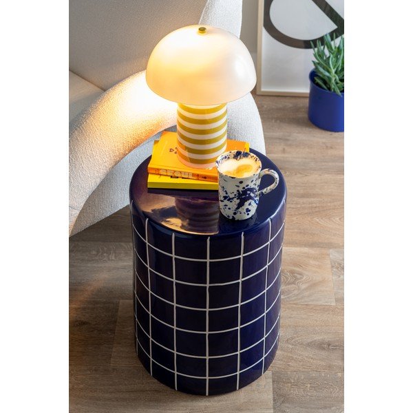 Keramický okrúhly odkladací stolík ø 33 cm Retro Tiles – Leitmotiv-image-1