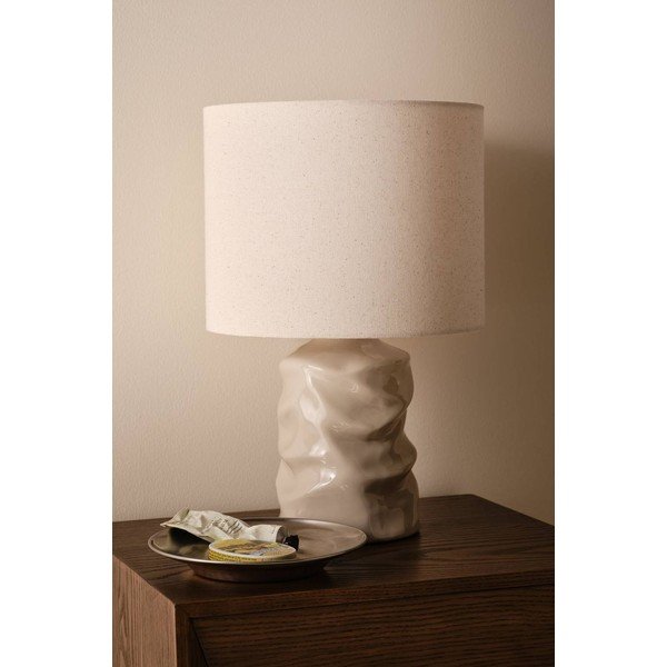 Sivá keramická stolová lampa (výška  40 cm) Milera – Jotex-image-2