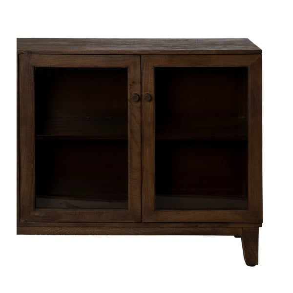 Hnedá vitrína z mangového dreva 180x87x35 cm Ravi – Ixia-image-4