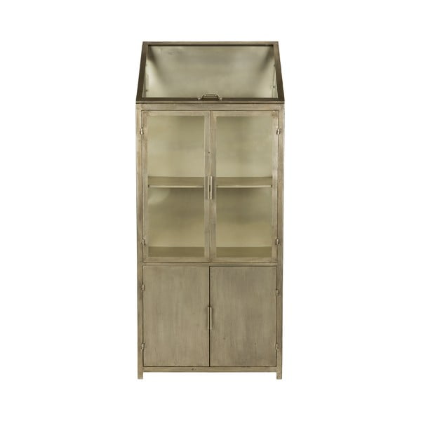 Sivá kovová vitrína 64x151x35 cm Monviso – Dutchbone