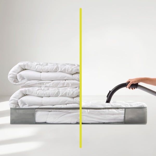 Vákuový plastový úložný box pod posteľ 105x45x15 cm – Homéa