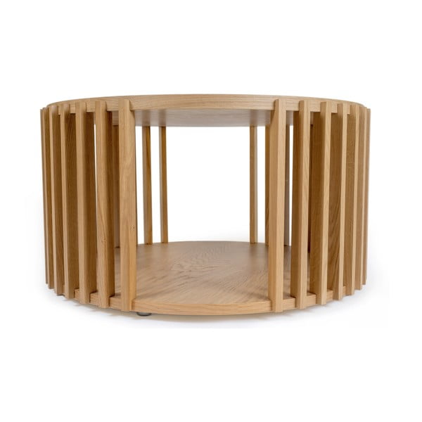 Konferenčný stolík z dubového dreva Woodman Drum, ø 83 cm-image-2