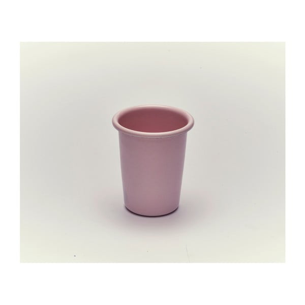 Ružový smaltovaný hrnček bez uška Kapka Back To Basics Pastel, 250 ml