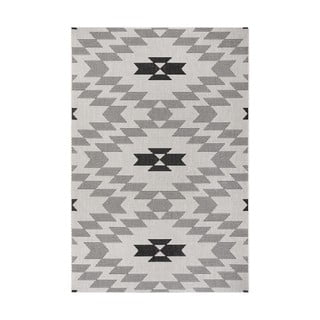 Čierno-biely vonkajší koberec Ragami Geo, 80 x 150 cm