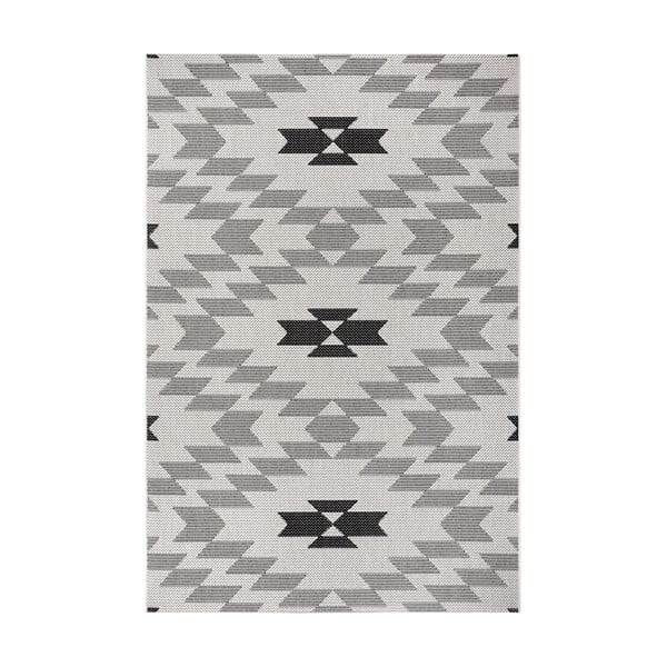 Čierno-biely vonkajší koberec Ragami Geo, 160 x 230 cm
