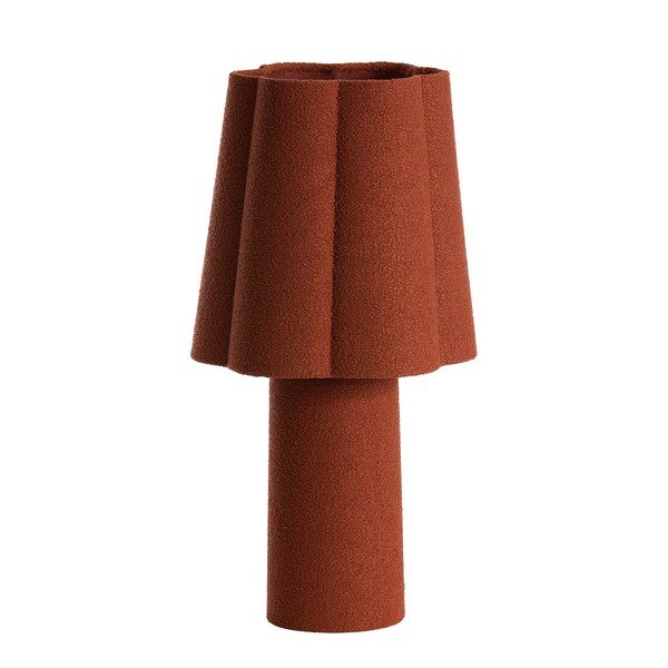 Stolová lampa v tehlovej farbe s textilným tienidlom (výška  50 cm) Musaby – Light & Living