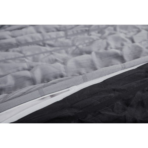 Čierno-sivé krepové obliečky na jednolôžko 140x200 cm Naomi – My House-image-2