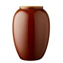 Tmavooranžová kameninová váza Bitz, výška 25 cm