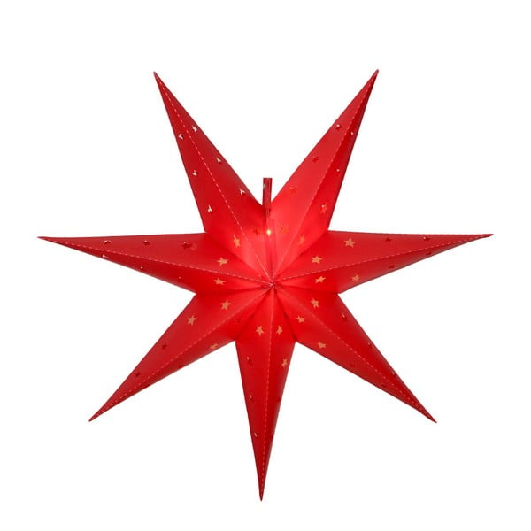 Červená vonkajšia svietiaca LED dekorácia Best Season Star, 45 cm