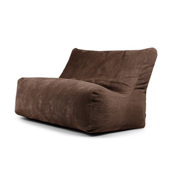 Tmavohnedý menčestrový sedací vak Sofa Seat Lounge – SLOWDOWN