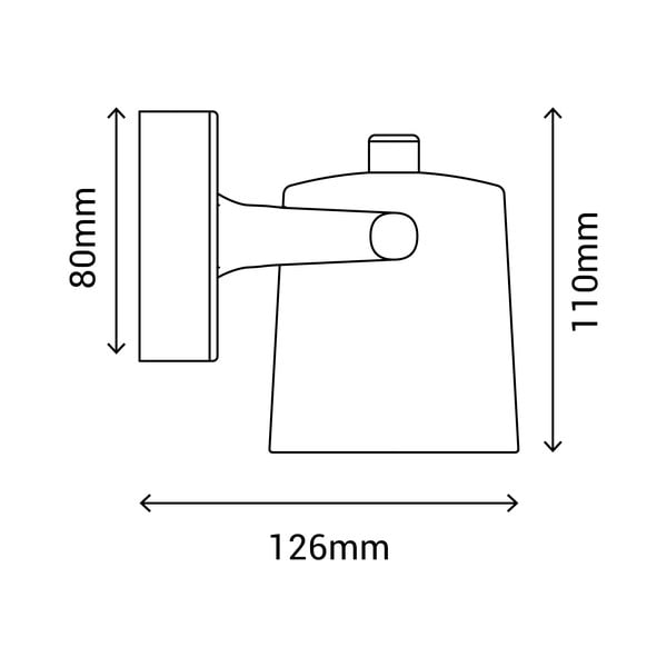 Biele nástenné svietidlo SULION Ibai, výška 11 cm-image-3
