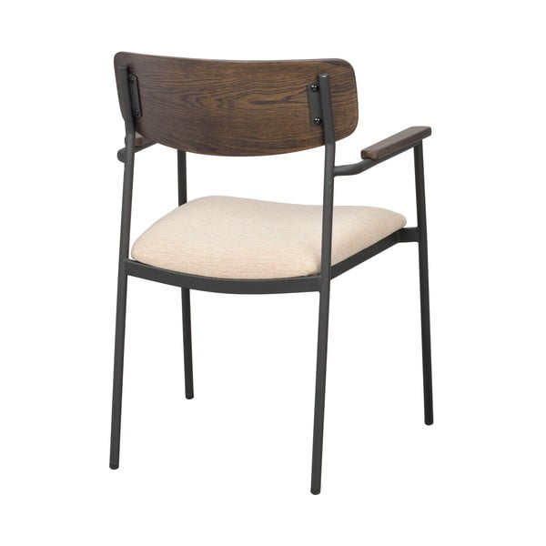 Krémovo-tmavohnedé jedálenské stoličky v súprave 2 ks Maymont – Rowico-image-4