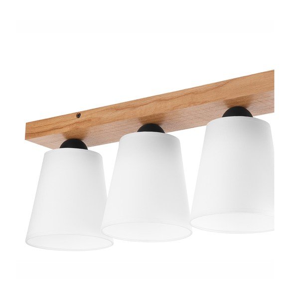 Biele stropné svietidlo s textilným tienidlom ø 15 cm Lula – LAMKUR-image-4