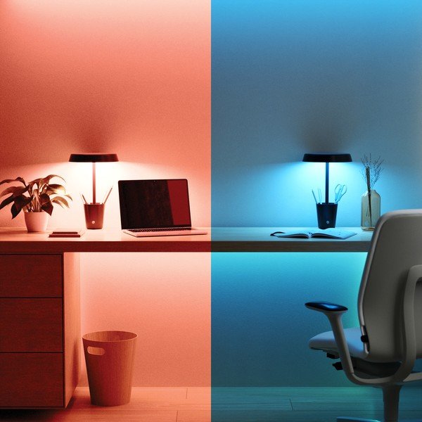 Matne čierna LED stolová lampa (výška  31 cm) Cup – Umbra-image-1