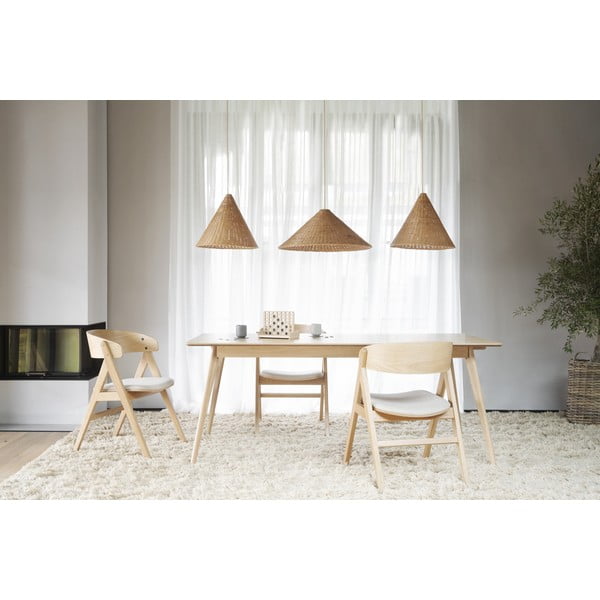 Rozkladací jedálenský stôl s doskou v dekore jaseňového dreva 190x90 cm Yumi - Rowico-image-2