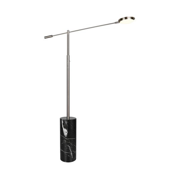 Čierna/v striebornej farbe LED stojacia lampa (výška  145 cm) Fiore – Trio Select