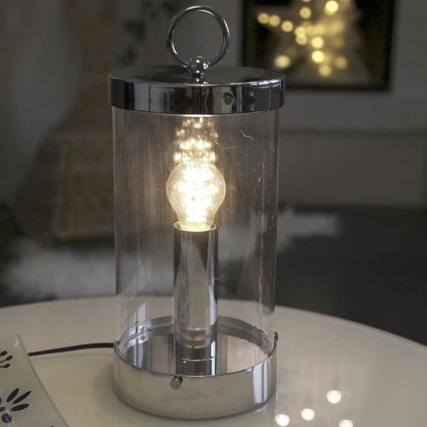 LED lampáš Candlestick 36 cm, strieborná-image-1