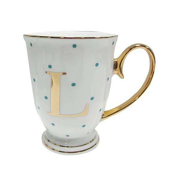 Písmenkový hrnček L s modrými bodkami-image-2