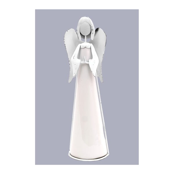 Dekoratívny keramický anjel v svetlých šatách Ego Dekor