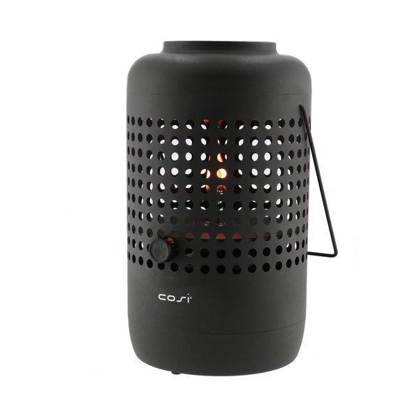 Čierna plynová lampa Cosi Drop, výška 37 cm