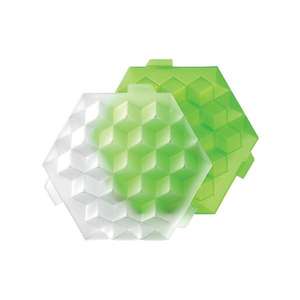 Zelená silikónová forma na ľad Lékué Ice Cube-image-3