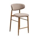 Béžová/v prírodnej farbe čalúnená barová stolička (výška sedadla 65 cm) Levanto – House Nordic