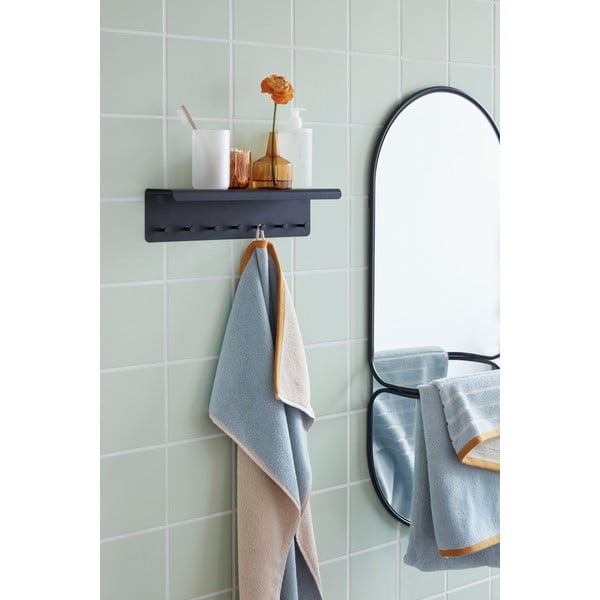 Čierny kovový nástenný vešiak Hübsch Bow-image-1