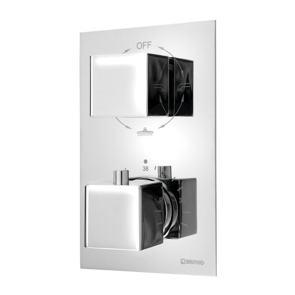 Podomietková sprchová batéria v lesklej striebornej farbe (3 výstupy) Latus – Sapho