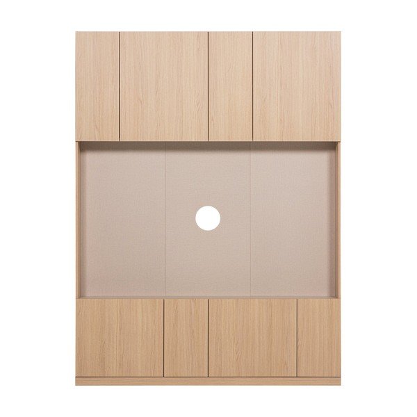 Modulárny TV stolík v prírodnej farbe 160x215 cm Build – WOOOD
