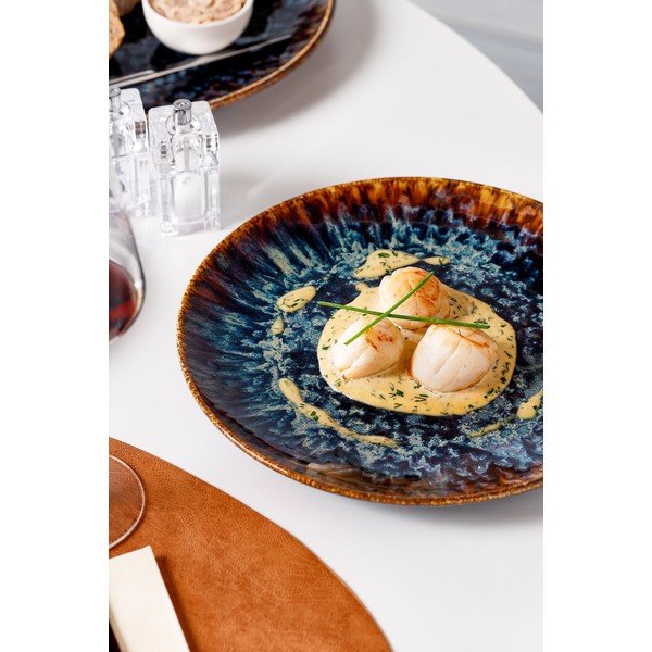 Hnedý porcelánový tanier ø 27 cm Resto – BonBistro-image-1