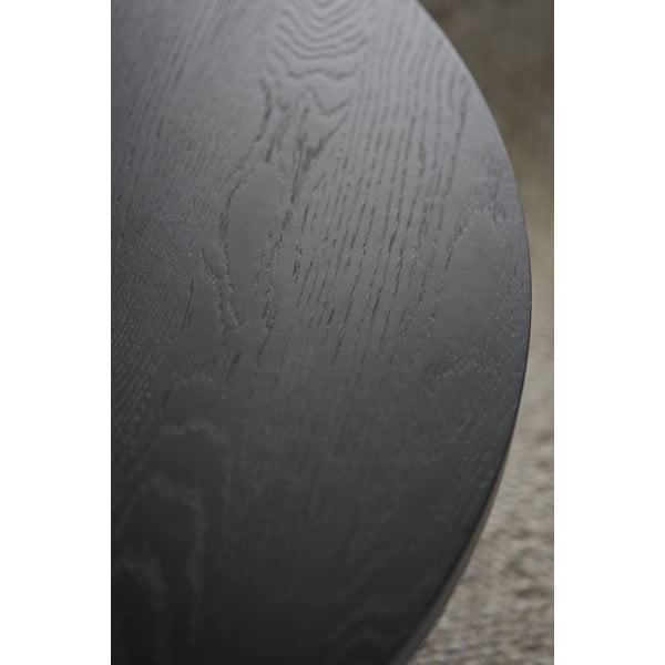 Čierny okrúhly konferenčný stolík v dekore duba ø 110 cm Boxford – Rowico-image-4