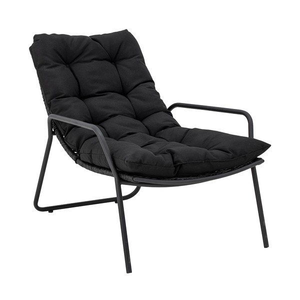 Čierne záhradné ležadlo s podnožkou Boel - Bloomingville-image-2