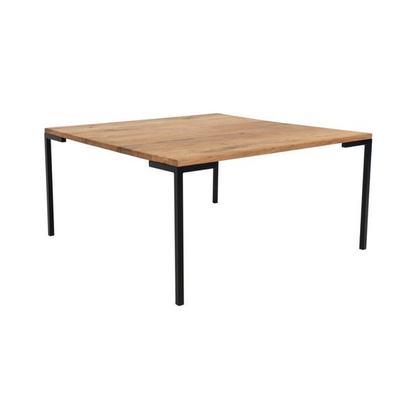 Čierny konferenčný stolík s doskou z dubového dreva House Nordic Lugano, 90 x 90 cm-image-1