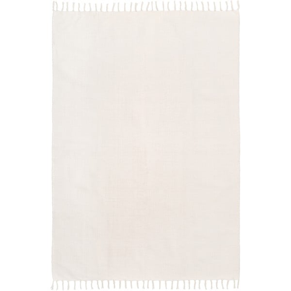 Biely ručne tkaný bavlnený koberec Westwing Collection Agneta, 70 x 140 cm