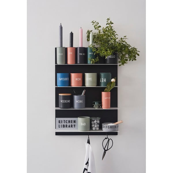 Tmavosivý porcelánový hrnček 300 ml Work – Design Letters-image-1