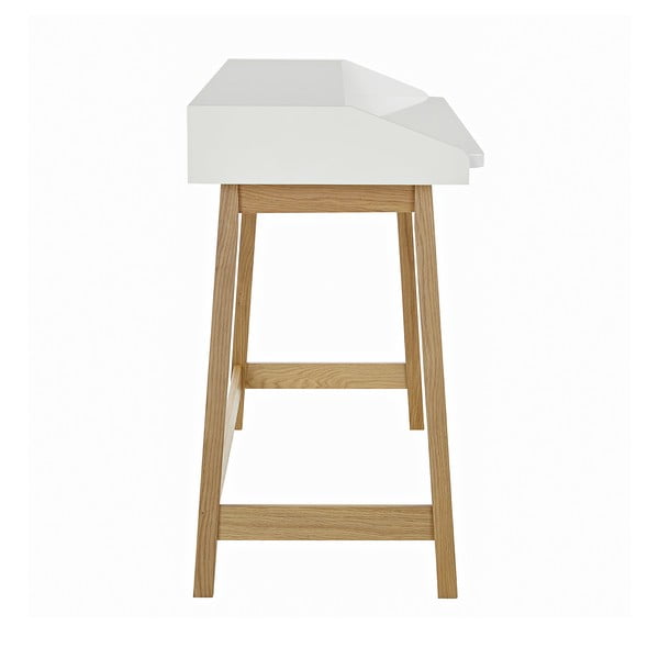 Pracovný stôl s bielou doskou Woodman St. James-image-2