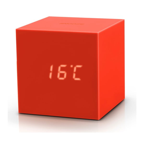 Oranžový LED budík Gingko Gravitry Cube-image-3