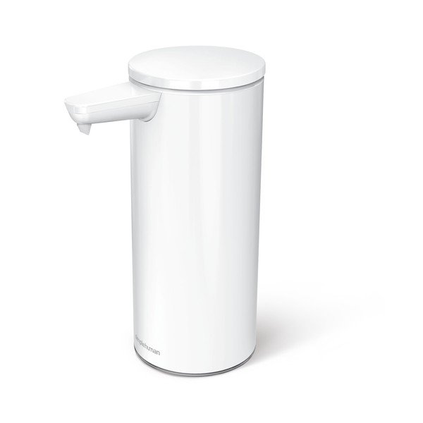 Biely bezdotykový oceľový dávkovač mydla 266 ml – simplehuman-image-4
