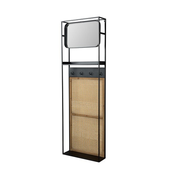 Nástenné zrkadlo s poličkou a vešiakom 53x165 cm Langres – Dutchbone-image-2