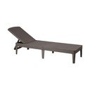 Hnedé záhradné ležadlo z umelého ratanu Jaipur – Keter