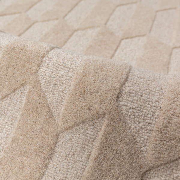 Ručne tkaný vlnený behúň v prírodnej farbe/zelenomodrý 60x230 cm Apex Border Wool – Flair Rugs-image-3