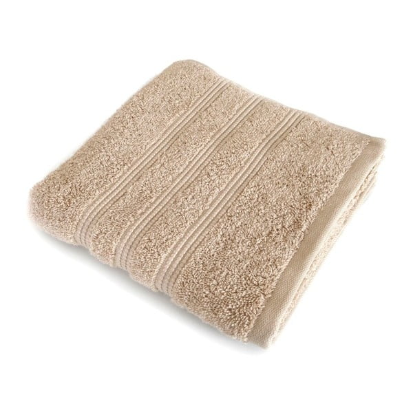 Svetlohnedý uterák z česanej bavlny Irya Home Classic, 50 × 90 cm