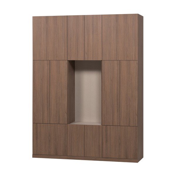 Modulárna skrinka v tmavo prírodnej farbe 162x215 cm Build – WOOOD-image-2