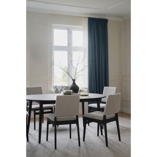 Krémovobiela/v tmavo prírodnej farbe jedálenská stolička z dubového dreva Medford – Rowico-image-1