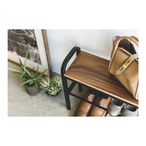 Kovový stojan na topánky v čierno-prírodnej farbe Tower – YAMAZAKI-image-4